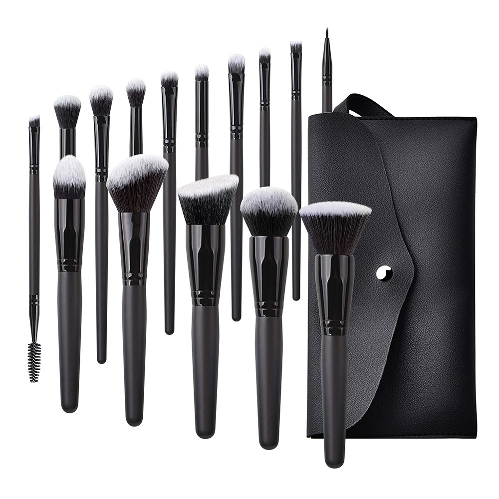 ST7284 Black 15pcs Makeup brush set